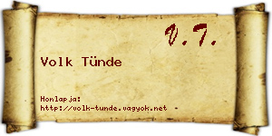Volk Tünde névjegykártya