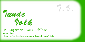 tunde volk business card